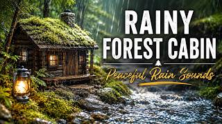Rainy Forest Cabin 🌧️ Peaceful Rain Sounds & Gentle Stream for Deep Sleep