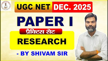 UGC NET Paper 1 practice  Class | research  Complete Revision by shivam sir