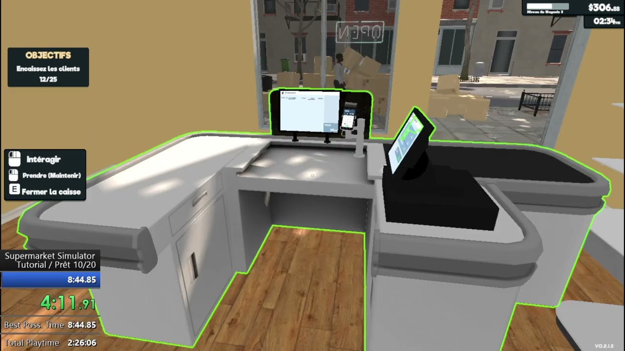 Speedrun - Supermarket simulator  v0.1.2.4 - Tutorial/Loan - 7m56s217