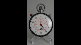 c1980 Heuer split seconds stopwatch with hour counter.  Model reference 522.413