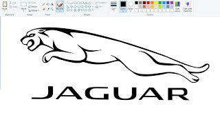 How to draw Jaguar Car Logo  YouTube
