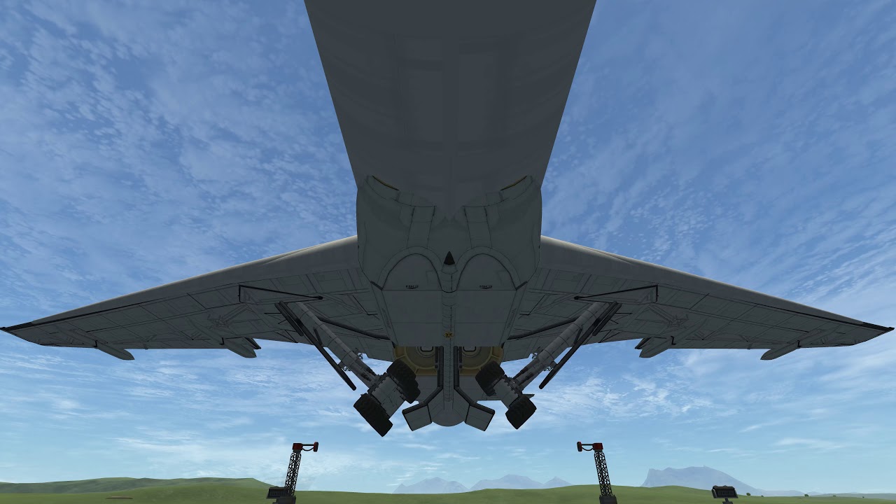 KSP stock Boeing 7778x custom rear landing gear (new version) YouTube