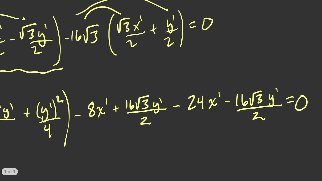 Rotating Conics - Example 3
