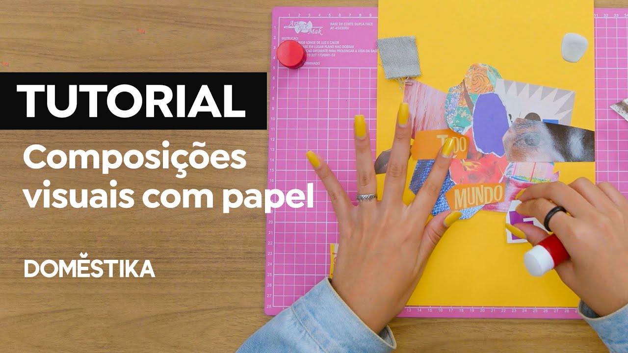 TUTORIAL COLAGEM: como criar composições visuais com PAPEL | Giulia Fagundes | Domestika Brasil