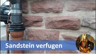 Sandstein Sockel verfugen
