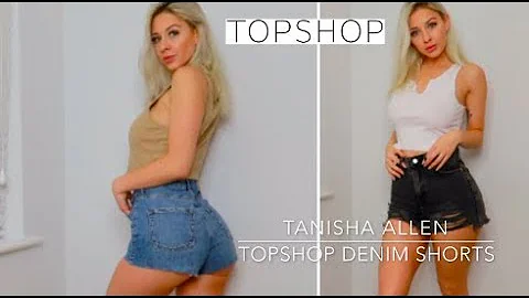 DENIM TOPSHOP BOOTY Haul | TOPSHOP Denim Shorts Tr...