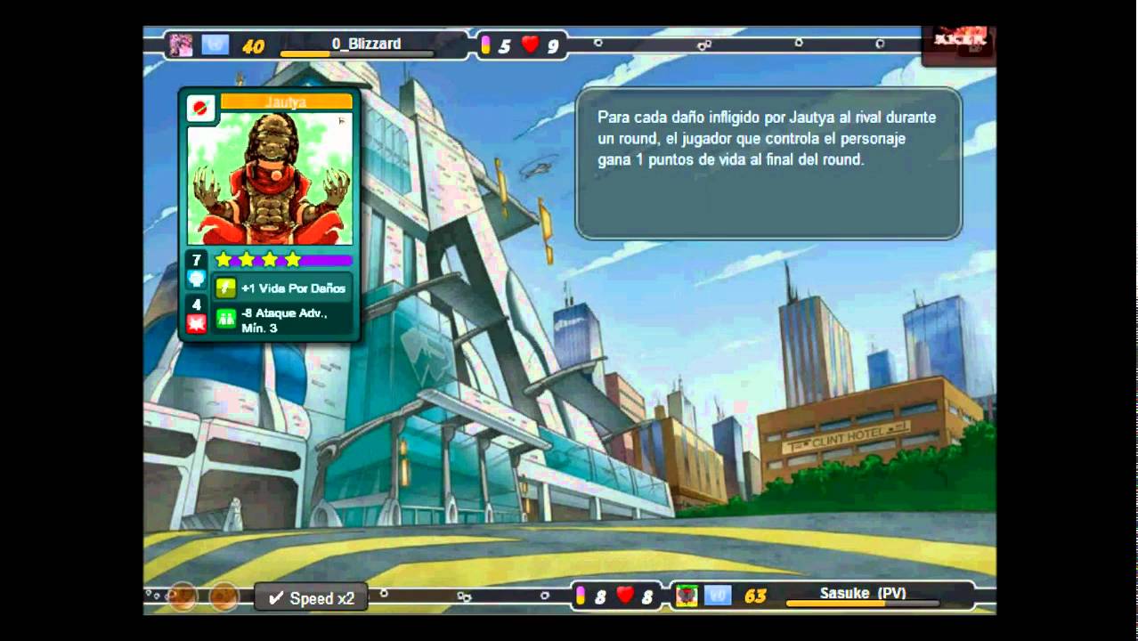 Combate Sasuke_(pv) vs 0_blizzard ( Urban Rivals )