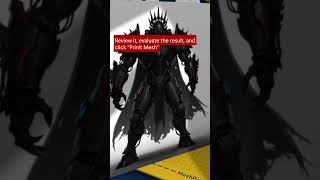Dark Futuristic Warlord Robot Created with the MeshZEUS 3D Printer in Second Life - #shorts