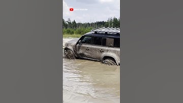 LR Defender with a bad tyres in the mud - watch the full video of big off road test on our channel!