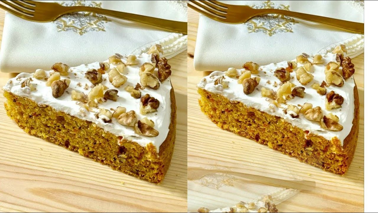 كيك الجزر والجوز تعليكة ومذاق خطييير💫