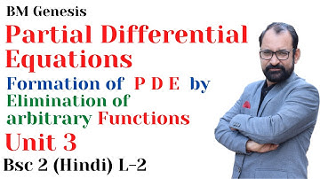 Partial Differential Equations\ Formation of P.D.E.by Elimination of arbitrary Function\Hindi\ L-2