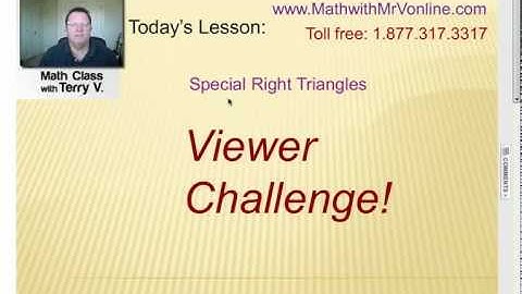 Viewer Challenge: Special Right Triangles #2