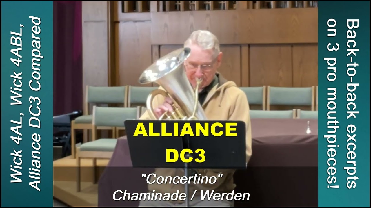Euphonium Mouthpieces: Wick 4AL, Wick 4ABL, Alliance DC3 Compared on 7 Excerpts in A/B Fashion
