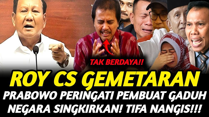 DR TIFA, RISMON & ROY SURYO GEMETARAN! PRABOWO PERINGATI JANGAN BIKIN GADUH NEGARA ATAU SINGKIRKAN!
