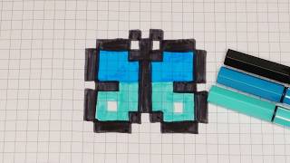 DIY Handmade Drawing Pixel Art | How to draw a cute Butterfly | Easy Animal Draw with Me