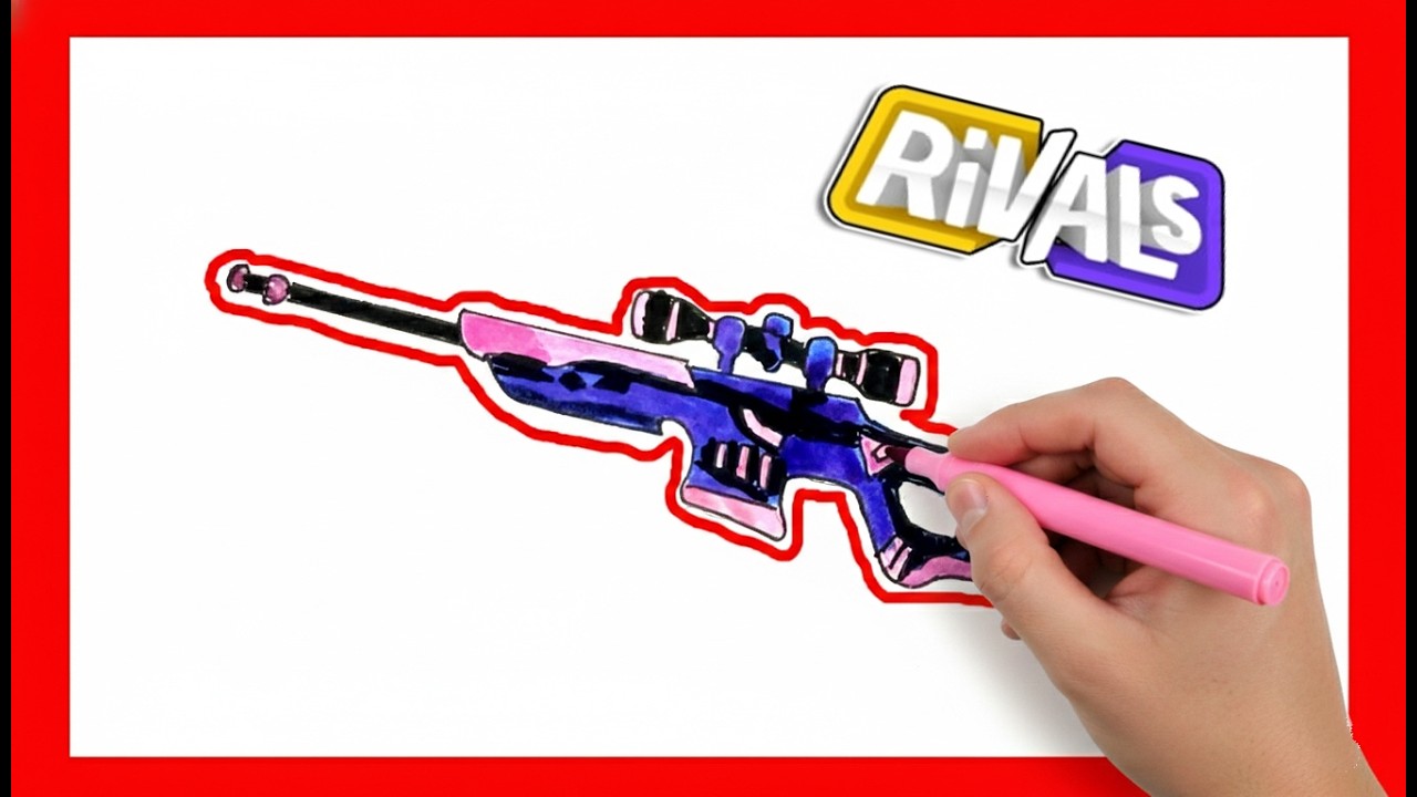 Hard Rivals Drawing How to draw Hyper Sniper, ROBLOX RIVALS - YouTube