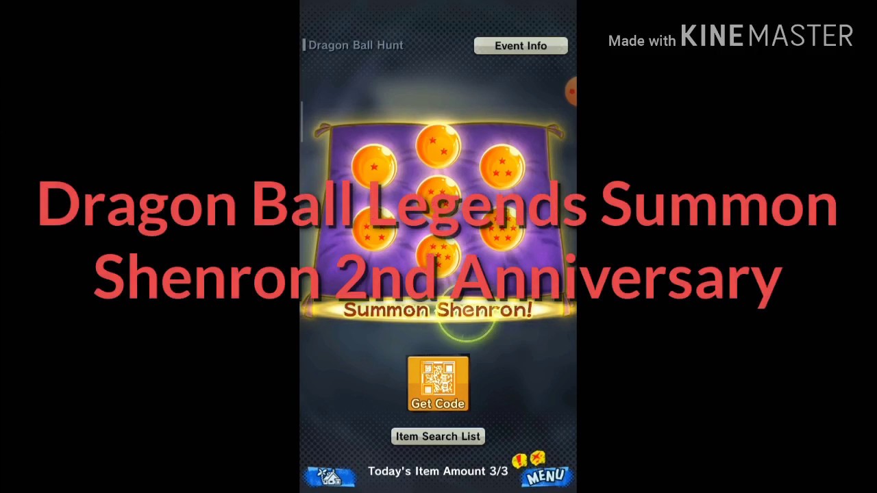 Dragon Ball Legends Summon Shenron 2nd Anniversary - YouTube