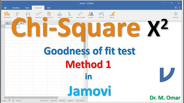Chi Square X2 Goodness of fit test Method 1 in Jamovi