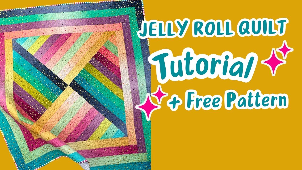 Quick and Easy Jelly Roll Quilt - Use up 1 Jelly Roll Quilt Effectively