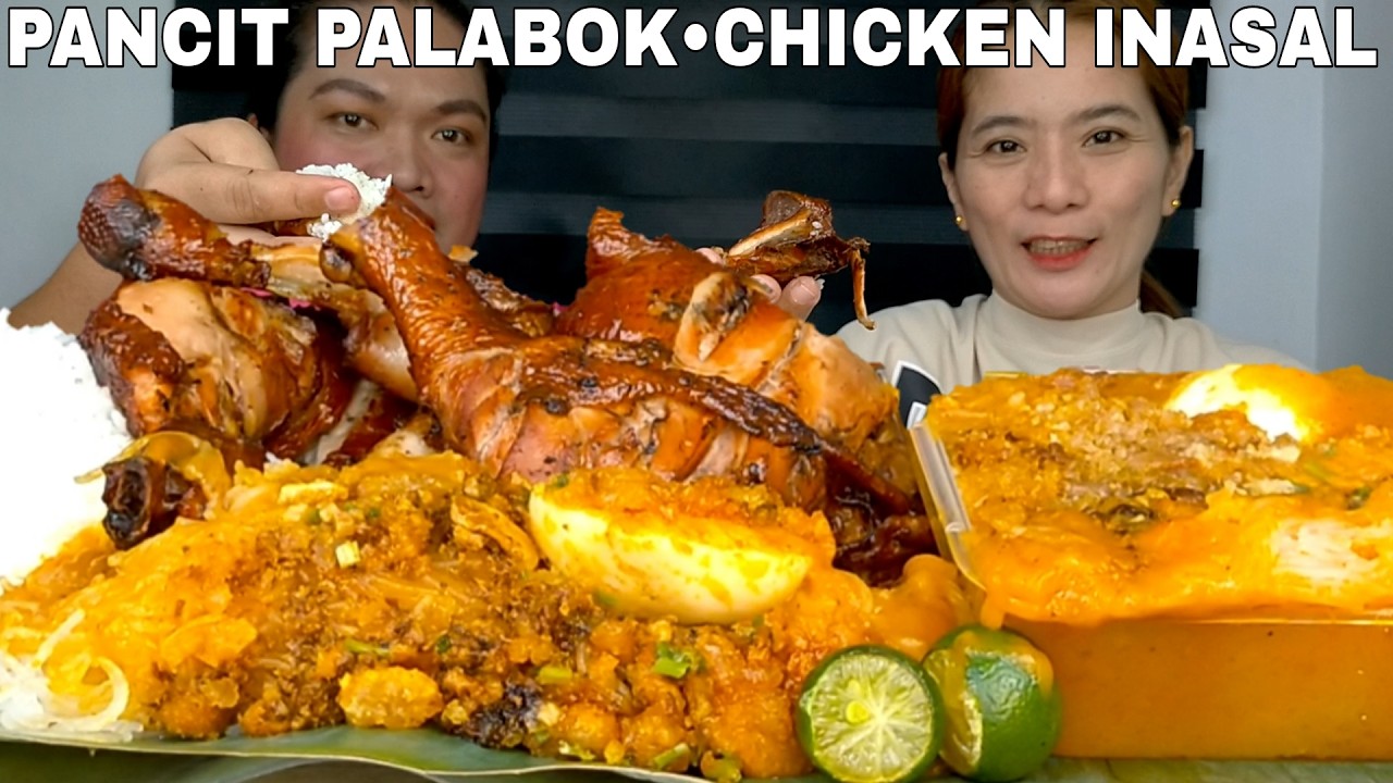 PANCIT PALABOK AT CHICKEN INASAL | MUKBANG PHILIPPINES | THE FOODIE BEE MUKBANG | MUKBANG ASMR