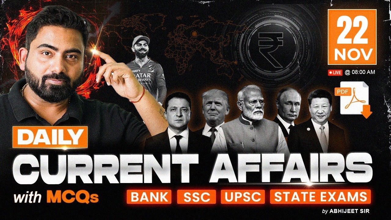 22 November 2025 Current Affairs | Daily Current Affairs | Current ...