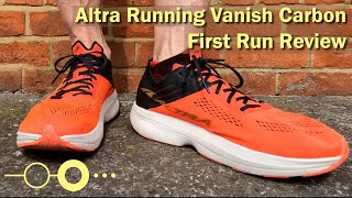 Altra Vanish Carbon: First Run Review