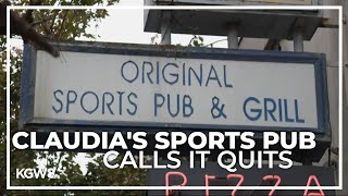 Claudia’s, the oldest sports bar in Portland, is closing down