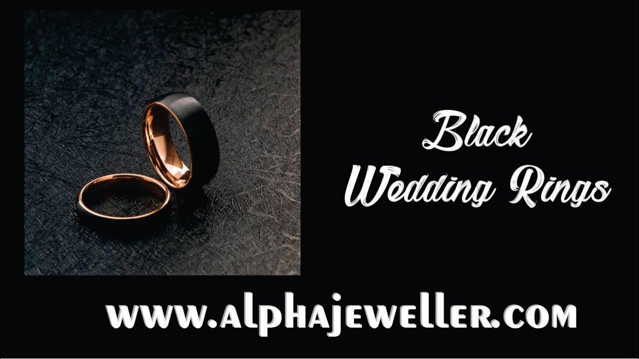 Original Black Wedding Rings by Alpha Jeweller