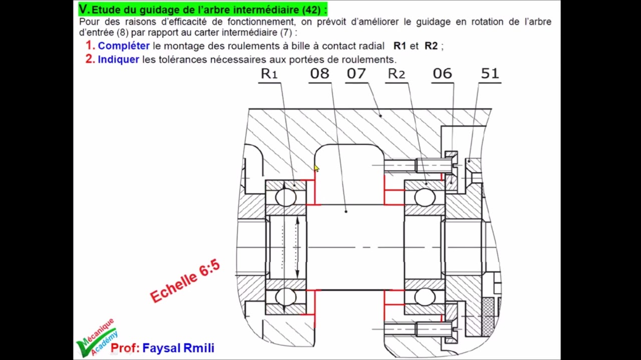#guidage en rotation (contact radial) (exercice 919-2)