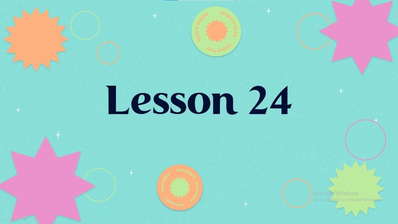 Grade 4-1 Lesson 24 - YouTube