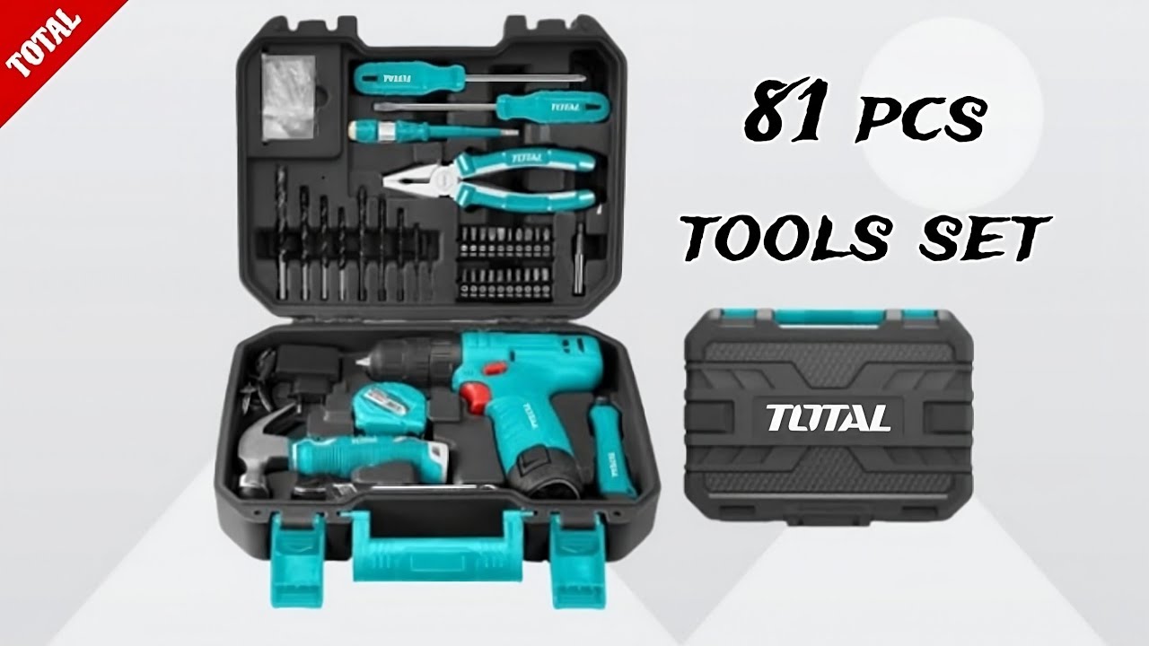 Total 81pcs Tools set || with cordless drill full review || - YouTube