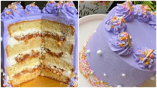 Caramel whipping cream birthday cake -لاير كيك بحشوة الكراميل -عيد ميلاد