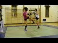 Edinburgh university kickboxing intraclub competition 2014 hannah vs michaela round 2