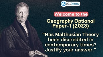 Has Malthusian Theory | | UPSC Geography Optional Paper | UPSC Mains Exam | Shabbir Sir