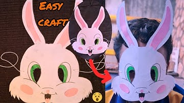 Easy paper craft | How to make Rabbit face mask craft ideas 🐰| #youtube #crafting  #rabbitcraft