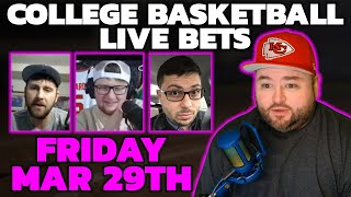 College Basketball Bets Live Friday March 29 | Kyle Kirms Picks & Predictions | The Sauce Network