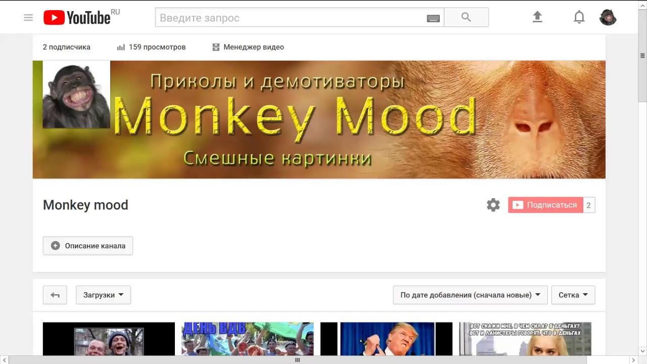 Заходите на мой новый канал под названием Monkey mood