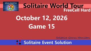 Solitaire World Tour Game #15 | October 12, 2026 Event | FreeCell Hard screenshot 5
