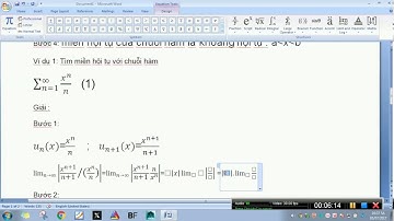 Tìm miền hội tụ của chuỗi hàm-Toán cao cấp 2-ICTU