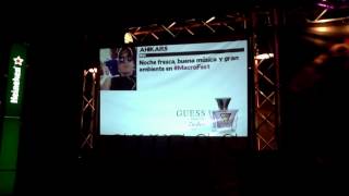 TweetWall Pro en el Stand de Guess de MacroFest