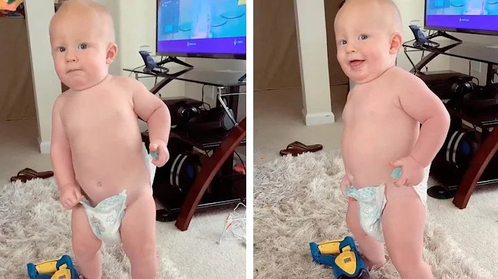 Cheeky Baby Tries To Take His Diaper Off - DayDayNews