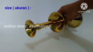 Tempat Lilin Altar Pagoda 02 Kuningan Brass antik Candle Holder Kaki Dian altar gereja dekorasi lilin besar jumbo lilin aromaterapi cawan parabola