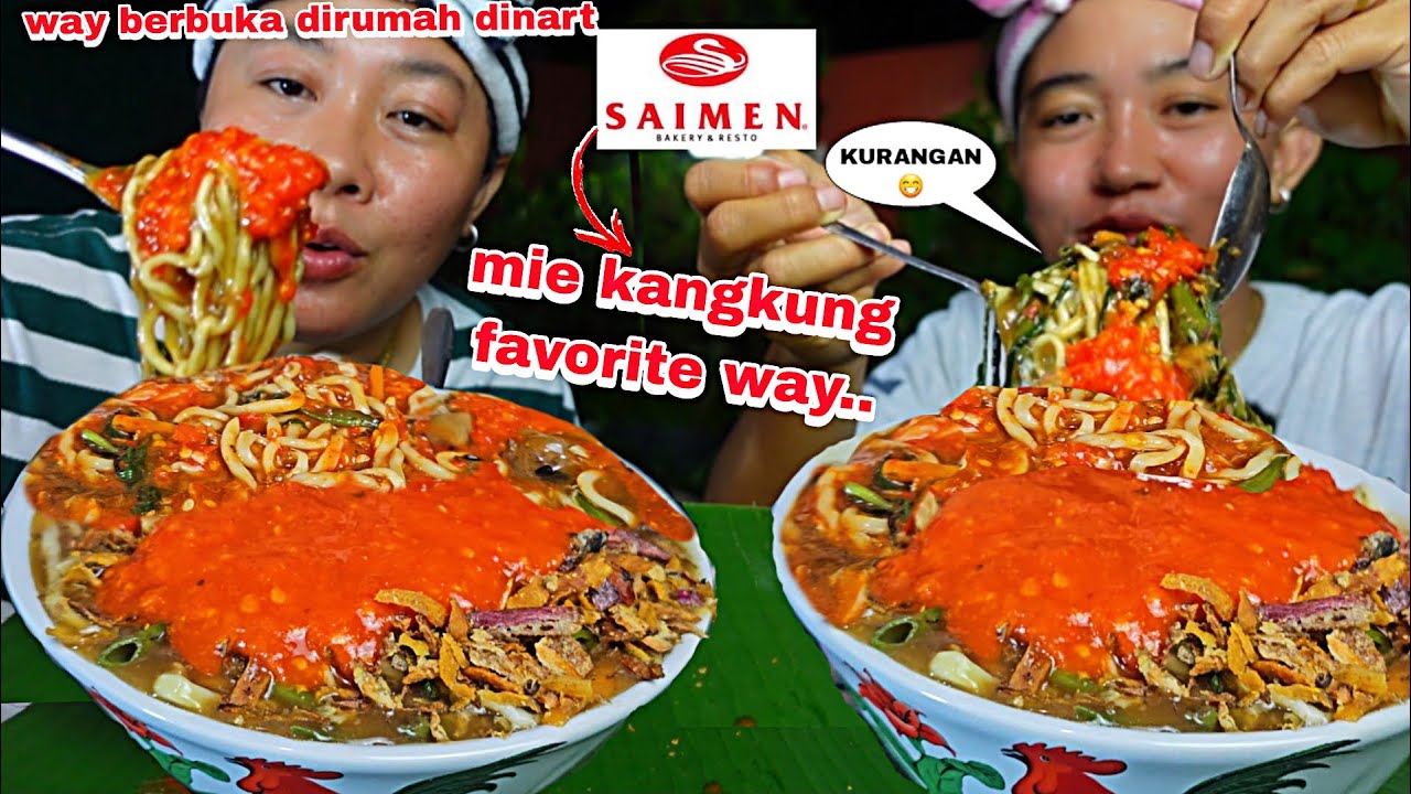WAY BERBUKA DIRUMAH DINART ,MIE KANGKUNG SAIMEN MAKANAN FAVORIT WAY,DiSIRAM CABE🔥🥵