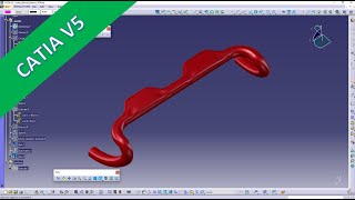 Multi Section Surface with Spine ( Bicycle Handlebar) - Catia v5 Training - GSD
