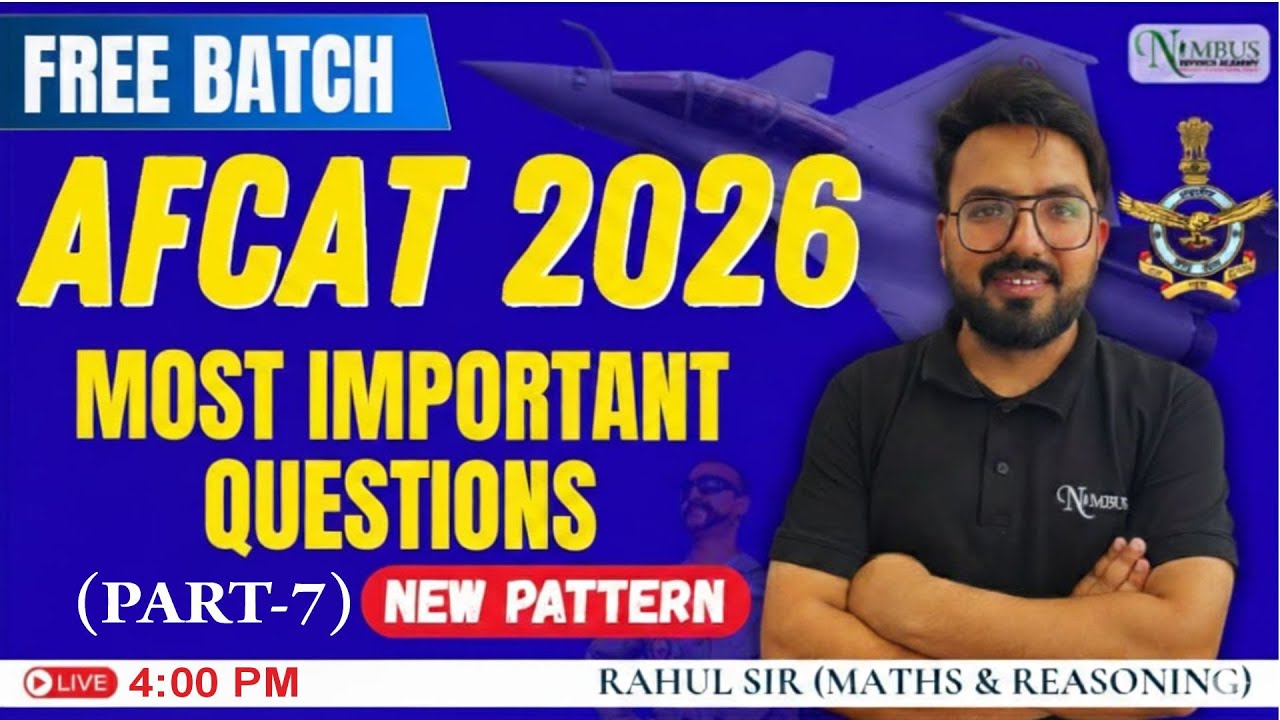 MATHEMATICS || MOST IMPORTANT QUESTIONS PART-7 || AFCAT 2026 || BY RAHUL SIR 