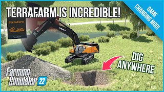 Dig ANYWHERE! on ANY MAP! in Farming Simulator 22 with the Amazing TerraFarm Mod screenshot 4