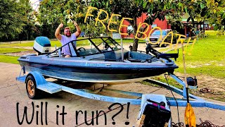 Free Facebook Marketplace Boat, Motor and Trailer!! Will It Run?!