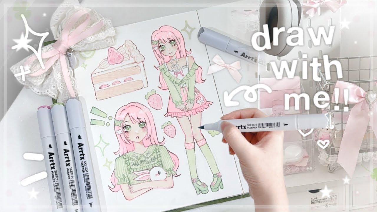 DRAW WITH ME : Fluttershy ⟡ | trying 90 alcohol markers & 126