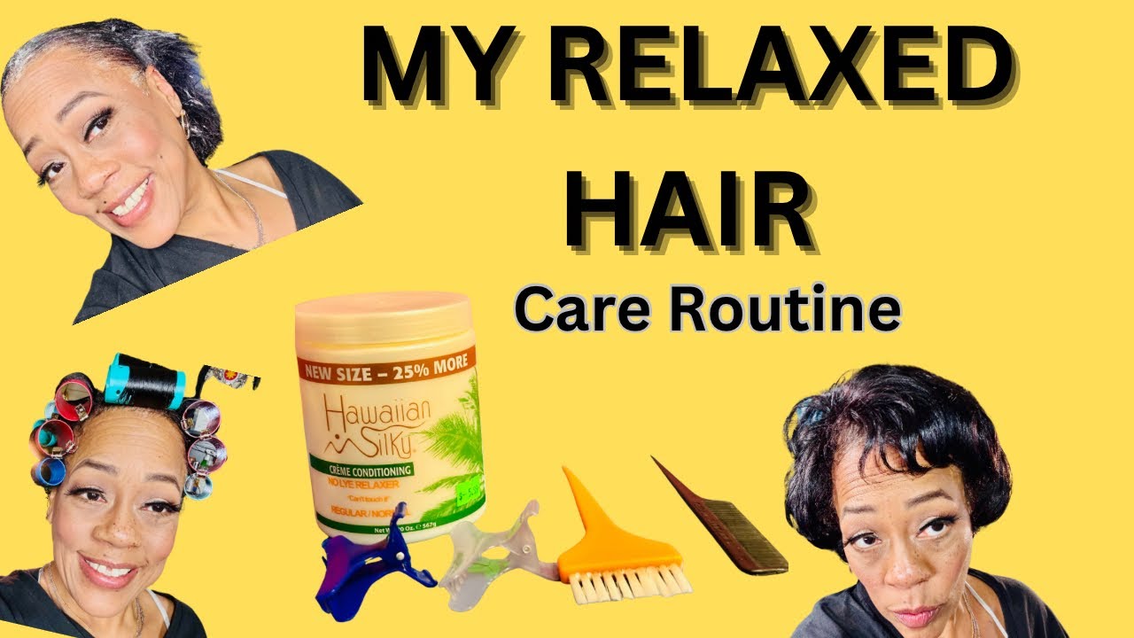 My RELAXED HAIR CARE ROUTINE #relaxedhair #haircair - YouTube