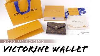 Unboxing Louis Vuitton Victorine Wallet Monogram Armagnac